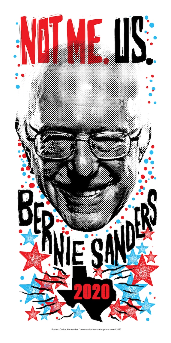 Official Bernie Sanders Campaign Poster Austin Etsy