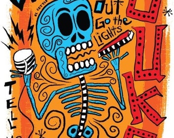 El Little Walter Print (Day of the Dead Rock Stars)