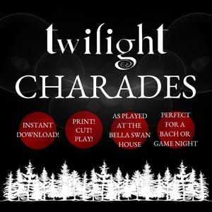 Twilight Game - Charades Digital Download Cards - Ein großer Spaß für Junggesellinnenabschiede, Film-Marathons, Babypartys und Spieleabende
