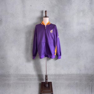 VTG Reebok NFL Team Apparel Vikings - Veste à glissière complète violette et dorée Homme XL