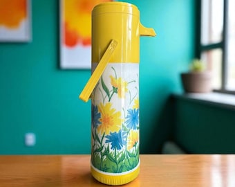 VTG Aladdin Pump-A-Drink Thermos 1 Qt Picnic Dispenser 1970s Water Cooler Summer