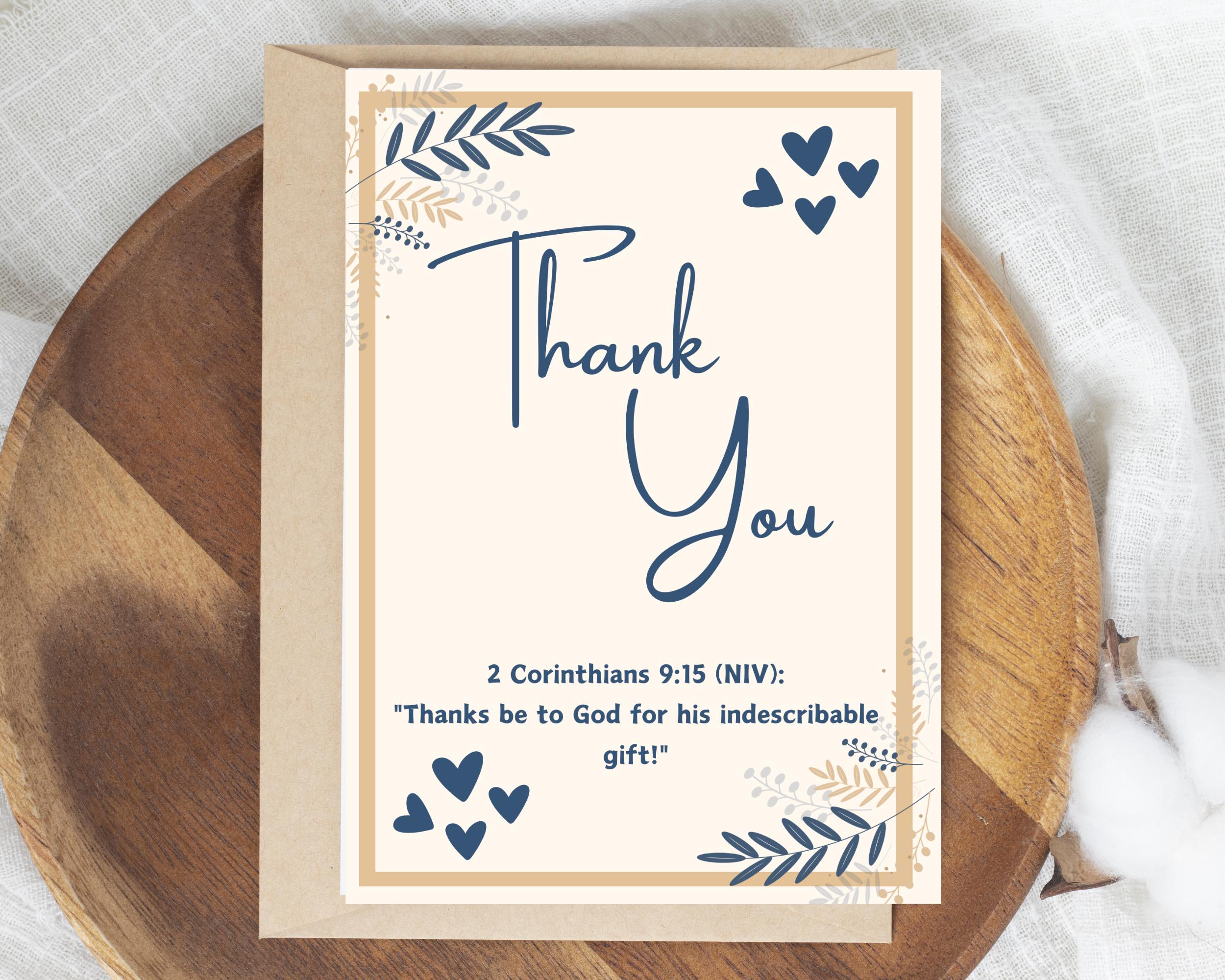 Bible Verse Card Inspirational Quote Card Set Christian Thank You Cards ...