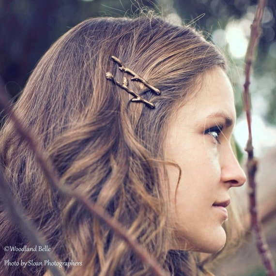 Branch Hair Pins Twig Hair Clips Branch Bobby Pins Twig Etsy