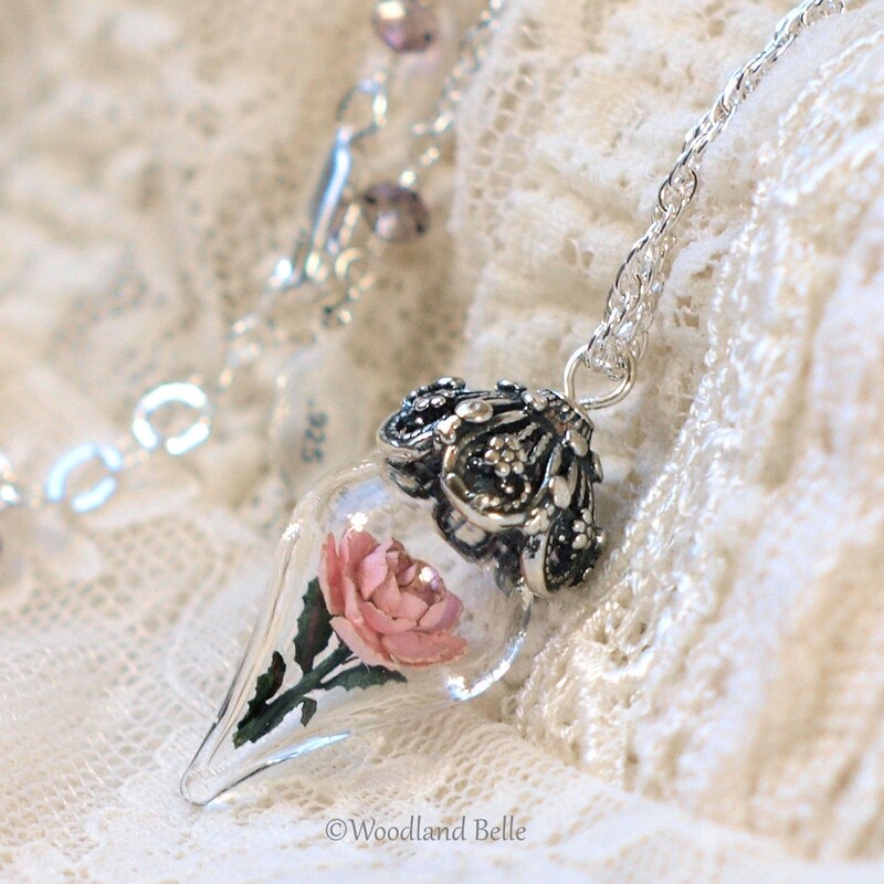 Pink Flowers Necklace