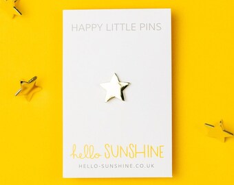 Silver Star Pin Badge - little silver star - enamel pin - you're a star - star pupil - teacher gift - christmas star - silver star - twinkle