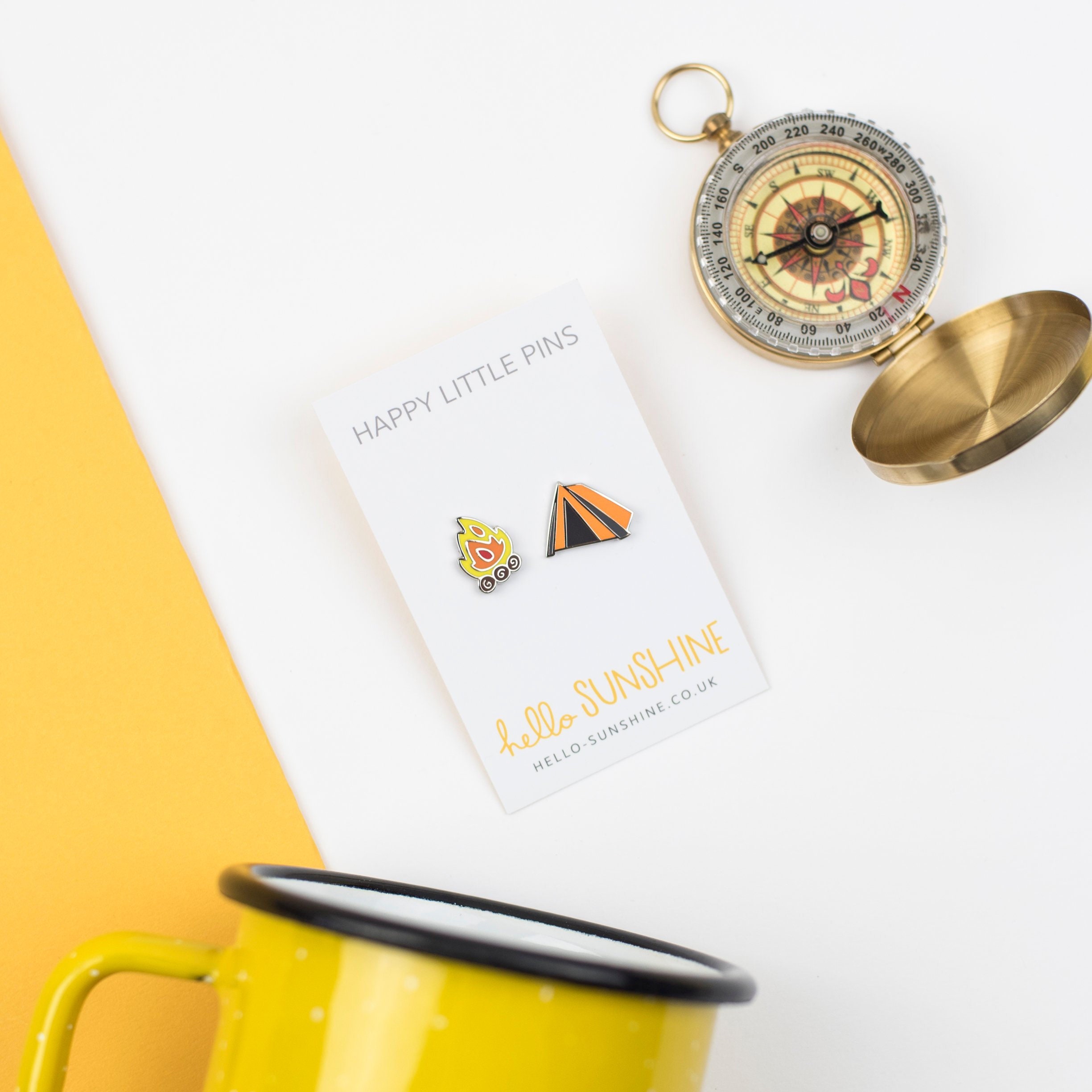 Happy Camping Pin Set Camping Pin Badges Outdoor | Etsy