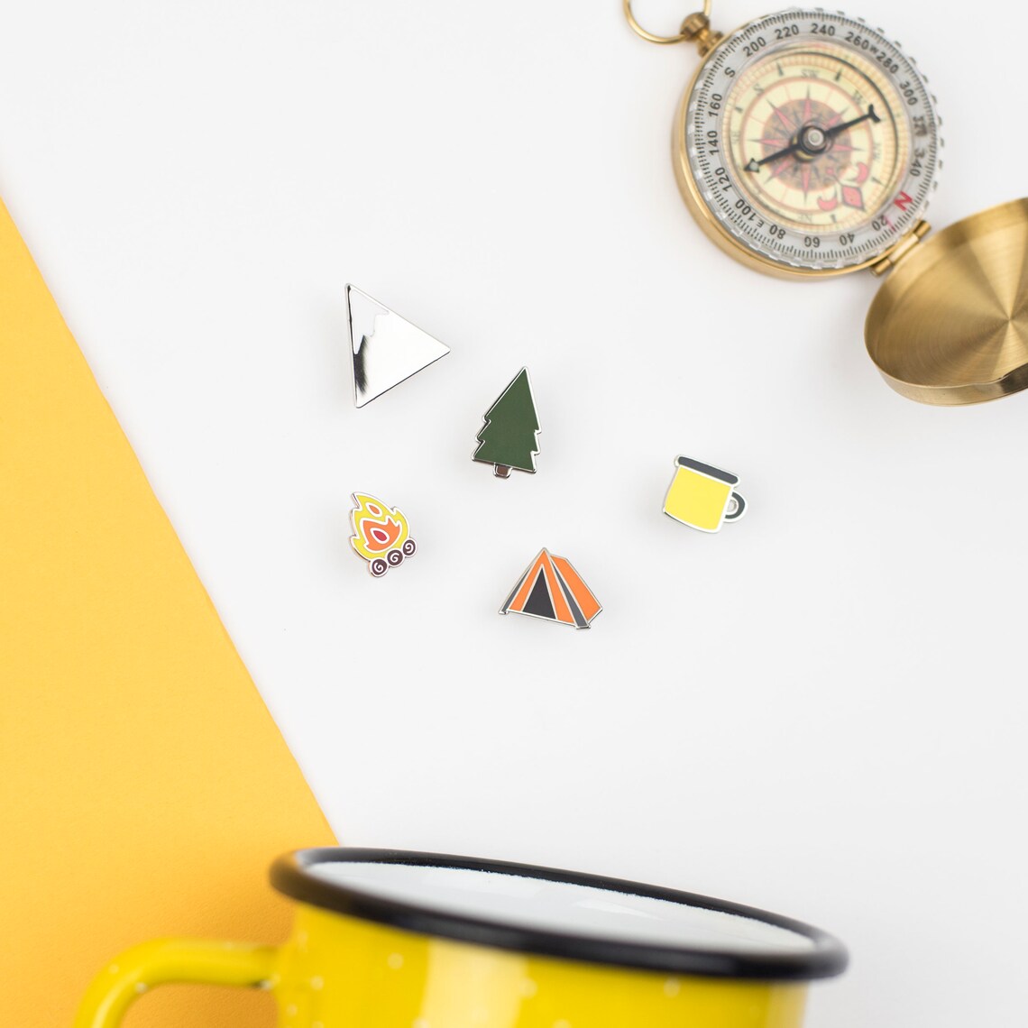 Happy Camping Pin Set Camping Pin Badges Outdoor - Etsy