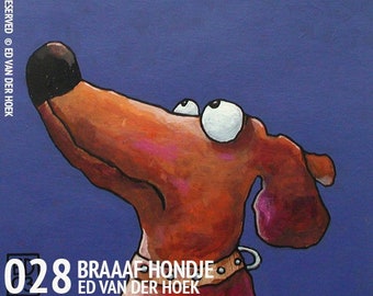 028 Braaf hondje – print 14x14cm/5.5x5.5”