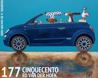 177 New Cinquecento - folded art card 15x15cm/6x6inch with envelope