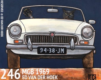 246 MGB 1969, print 27x27cm/10.5x10.5”signed and numbered : issue is 50 pcs