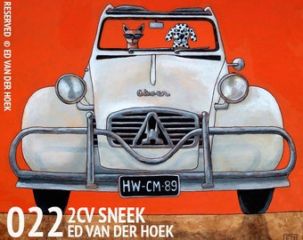 022 2CV Sneek - folded art card 15x15cm/6x6inch with envelope