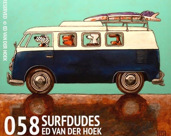 058 Surfdudes - print 27x27cm/10.5x10.5”