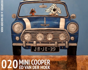 020 Mini Cooper - folded art card 15x15cm/6x6inch with envelope