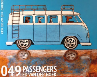 049 Passengers - folded art card 15x15cm/6x6inch with envelope