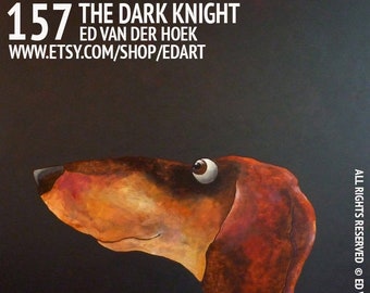 157 Joep the dark knight - folded art card 15x15cm/6x6inch with envelope