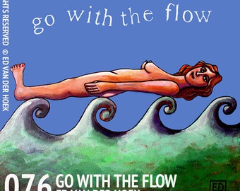 076 Go With the Flow – print 14x14cm/5.5x5.5”