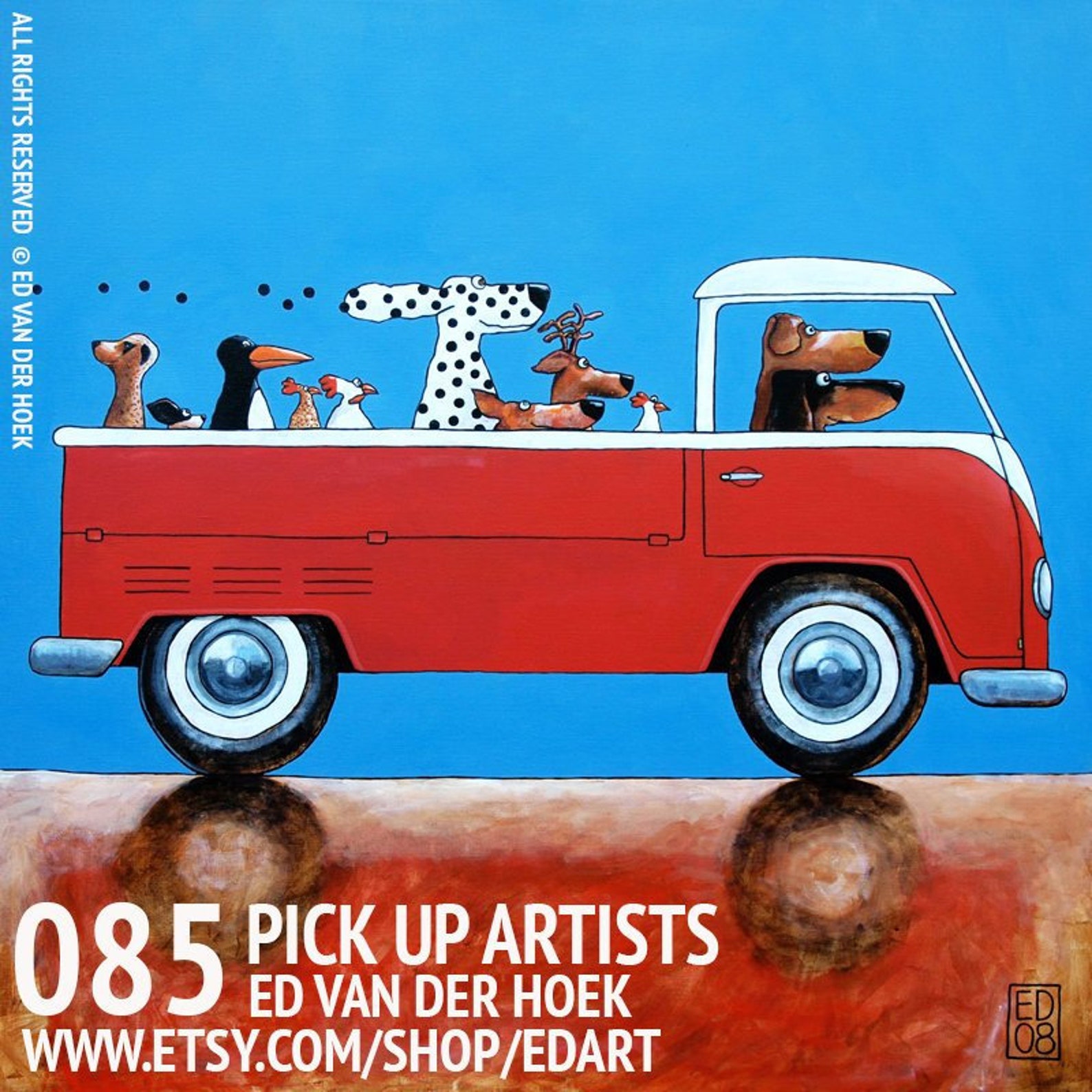 085 Pick up Artists Print 27x27cm/10.5x10.5 Etsy