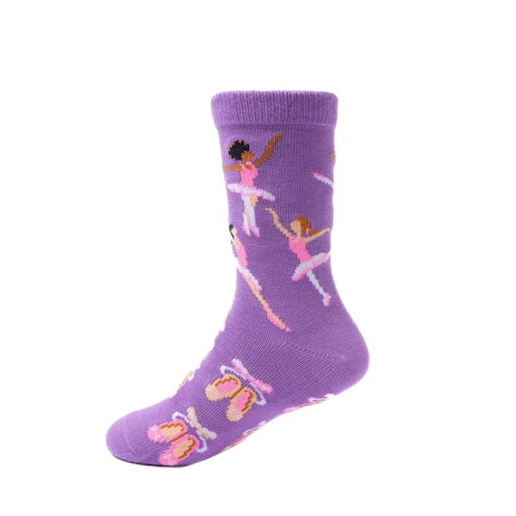 BALLERINAS (kids 4-6yrs) Fun Happy Gift Socks for Girls Quirky