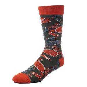 The Kind Of Crabs You Want | Fun Happy Gift Socks For Men - Quirky Novelty Present for Dad - One Size Cotton Crew Socks