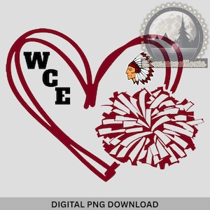 Custom Cheerleading PNG Digital Design Cheer PNG Cheer Mom PNG Cheer Team Colors School Spirit Cheerleading Mascot Game Day Sublimation png
