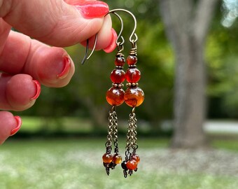 Dream Agate Chandelier Earrings. Bohemian Earrings