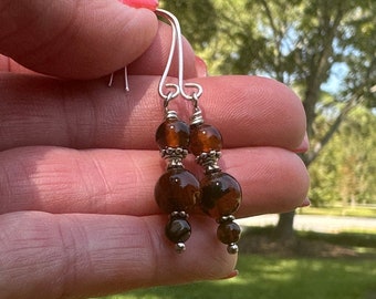 Dream Agate Gemstone Earrings. Bohemian Jewelry