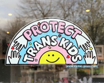 Bescherm Trans Kids raamsticker