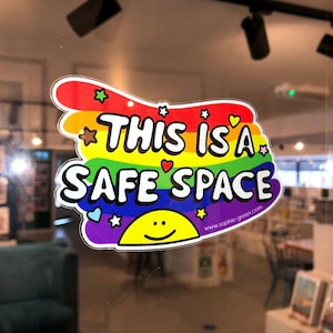 LGBTQ 'This Is A Safe Space' Vinyl Window Cling