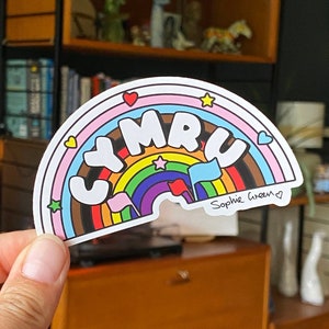 Cymru Wales Rainbow Vinyl Sticker