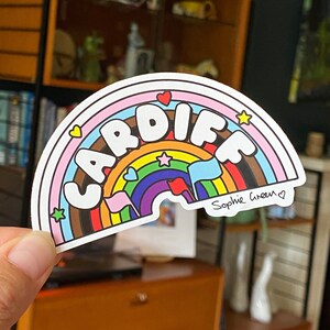 Cardiff Rainbow Vinyl Sticker