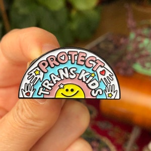 Protect Trans Kids Enamel Pin Badge