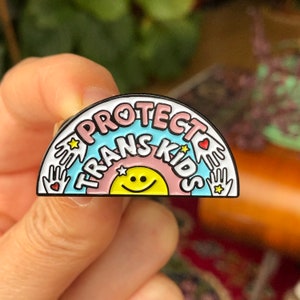 Protect Trans Kids Enamel Pin Badge