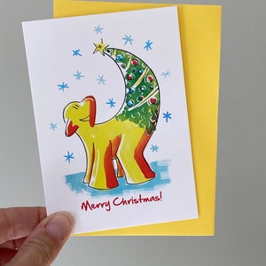 Carte de voeux de Noël de Liverpool, arbre de Noël Superlambanana