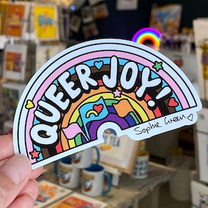 Queer Freude! GROSSER Vinyl-Aufkleber