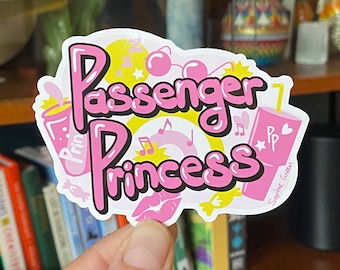 Grote vinylsticker passagiersprinses