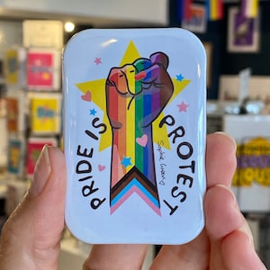 Pride is a protest! fridge magnet