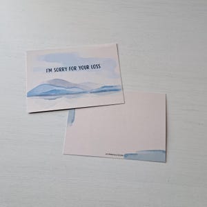 Tarjeta de felicitación l Lo siento por tu pérdida