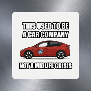 Dies war früher eine Autofirma. Keine Midlife-Crisis. Magnet Lustige gestanzte Auto-Magnet