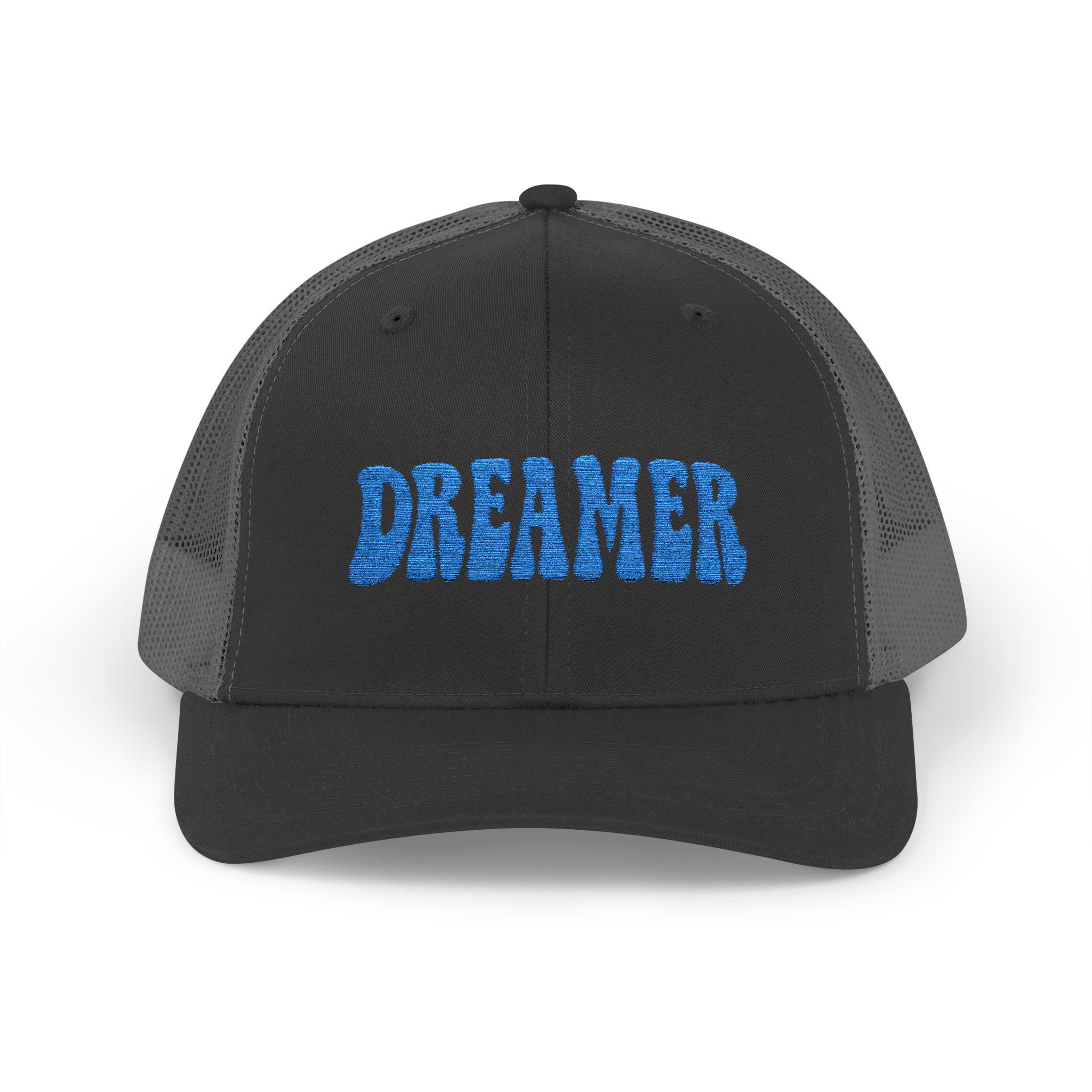 Dreamer Trucker Hat Embroidered Minimalist Script Hat for 