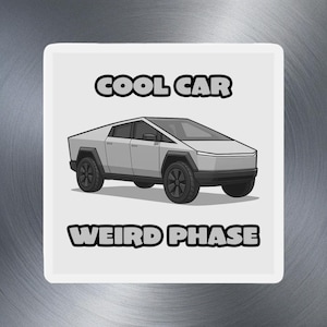 Cooles Auto. Seltsame Phase. Magnet Cybercringe Edition Lustig gestanzter Auto-Magnet
