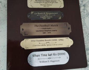 Custom Engraved Brass Nameplates:  Aluminum too, Shiny or Aged Finish, you can visually design yours