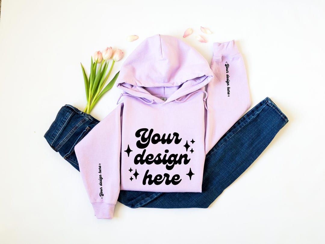 hyt様オーダー Orchid Gildan 18500 Hooded Sweatshirt, Purple V-day Mother's Day