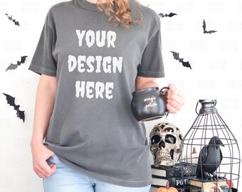 Pepper Comfort Colors 1717 Mockup, Fall Tee Mock up, Halloween CC1717 Mockup, Halloween T-shirt Mock-up, Fall Shirt Mockup