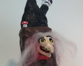 Creepy Witch Baba Yaga Folk Art Doll Ooak Sculpture Baba Yaga House Haunted Halloween Scary Art Dolls Folklore Crazy Gifts Creepmas