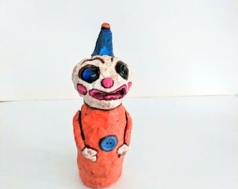Creepy Spooky Lost Your Marbles Clown Art Doll Extreme Primitive Halloween Haunted Folk Art Ooak Weird Oddities Strange Gifts