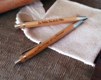 Objet stylo en bois personnalisable