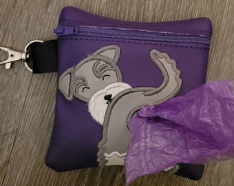 Schnauzer Poop Bag Pouch - gift for dog lover - Gift for Dog Walker - veterinarian - dog breed - dog groomer - Schnauzer Dog Butt