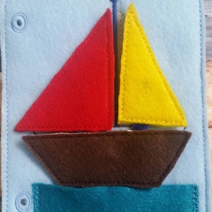 Felt Boat Quiet Book Page: Build-Your-Own Activity