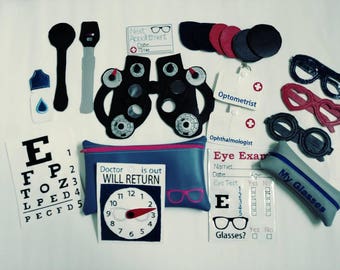 Eye Doctor Toy Set, Play Doctor Kit, Optometrist Toy Set, Pretend Play Doctor, Pretend Play Set, Fun Gifts for Kids, Educational Toys