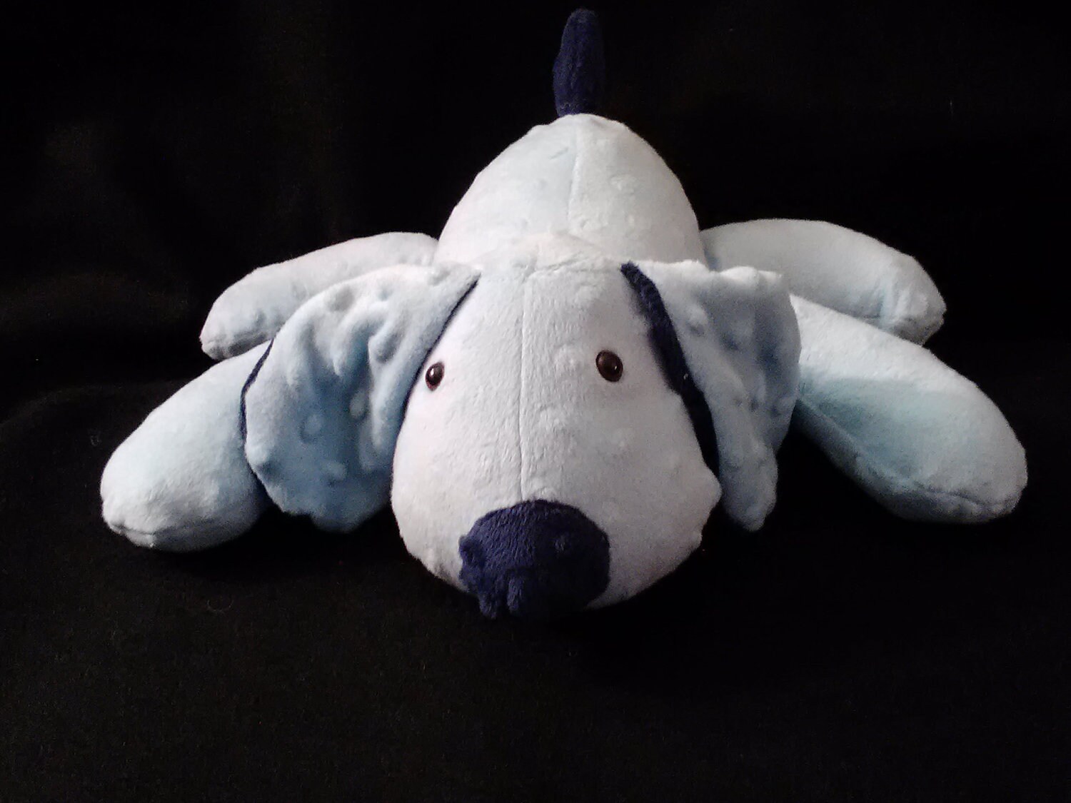 Stuffed Puppy Dog Soft Toy Navy blue and Baby Blue Minky Etsy
